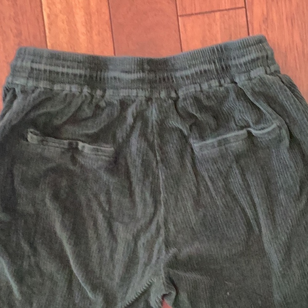 Sezane Dark Green Cropped Corduroy Pants - Picture 4 of 7